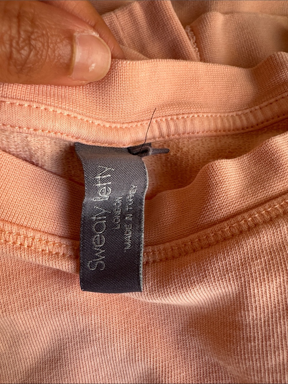 Sweaty Betty Coral-Peach Crewneck Pullover
